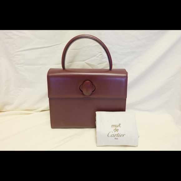 Cartier Handbags - Authentic Cartier Burgundy Leather Satchel